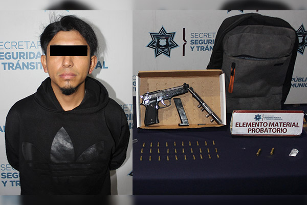 Bebía alcohol en la vía pública y además portaba un arma