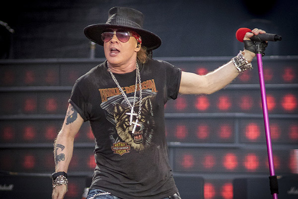 Axl Rose sufre estrepitosa caída en pleno concierto de Guns N