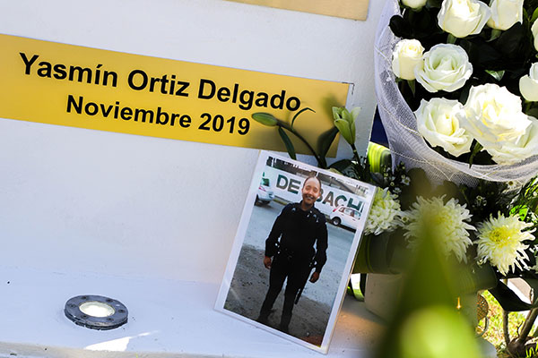 Rinde SSC homenaje póstumo a Yasmín Ortiz, policía acaecida en cumplimiento del deber