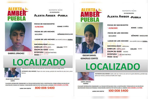 Tras Alerta Amber, dos menores fueron localizados