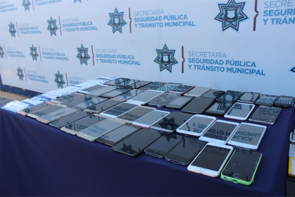 SSC y Gobernación municipal aseguran celulares de dudosa procedencia