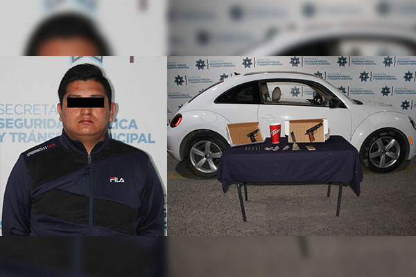 Lo detienen por alcoholizarse en la calle y le encuentran armas y droga