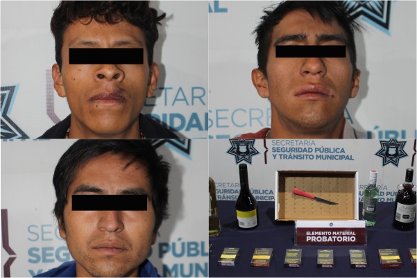 Caen tres pillos por asalto a tiendas, casas y transeúntes