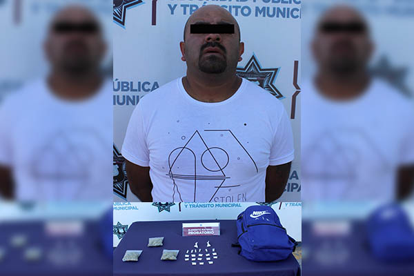 Detenido sujeto con múltiples dosis de cocaína, cristal y marihuana