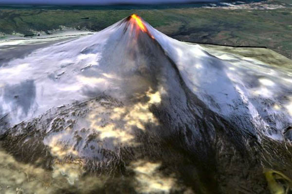 El volcán Shishaldin en Alaska entra en erupción