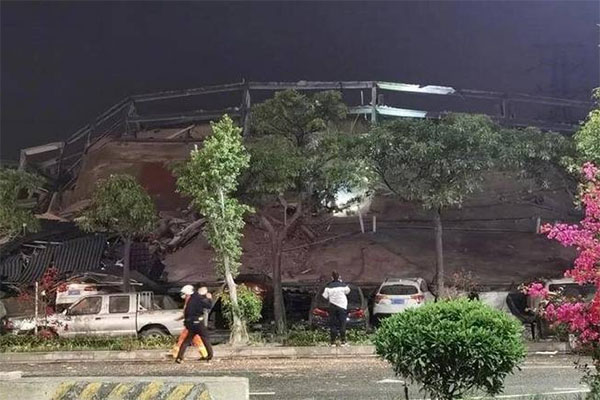 Se derrumba un hotel usado en China para la cuarentena por el coronavirus
