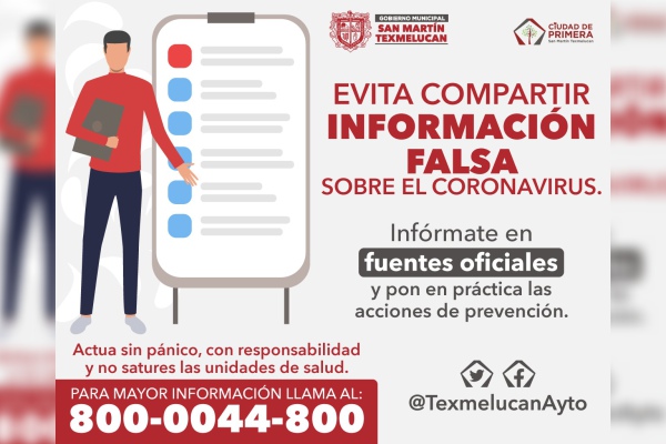 Gobierno de Texmelucan cancela actividades públicas masivas