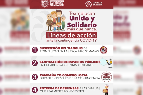 Presidenta de Texmelucan anuncia acciones ante el COVID-19