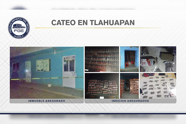 Aseguran en Tlahuapan mercancía robada, cartuchos y droga