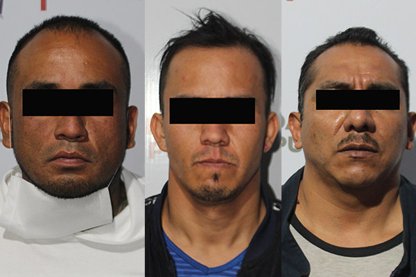 Tres sujetos detenidos por portar armas sin permiso