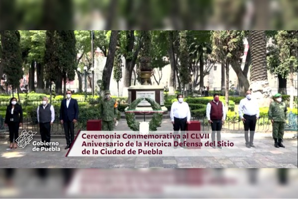 Gobierno recuerda a héroes del Sitio de Puebla de 1863