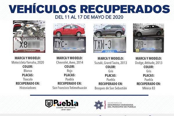 Remitidos 15 vehículos ante el Agente del Ministerio Público