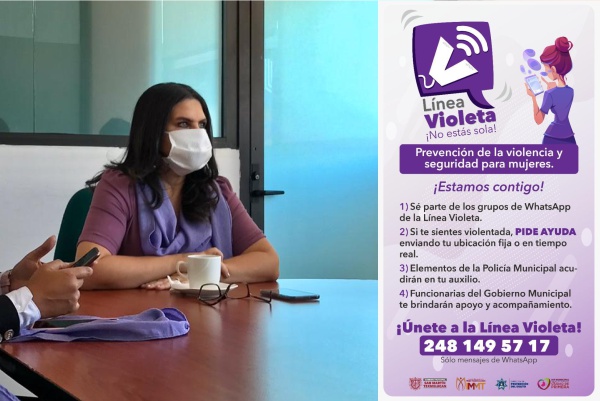 Presidenta de Texmelucan anuncia la “Línea Violeta” contra la violencia de género