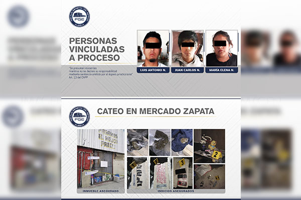Vinculados a proceso por venta de droga en el Mercado Zapata