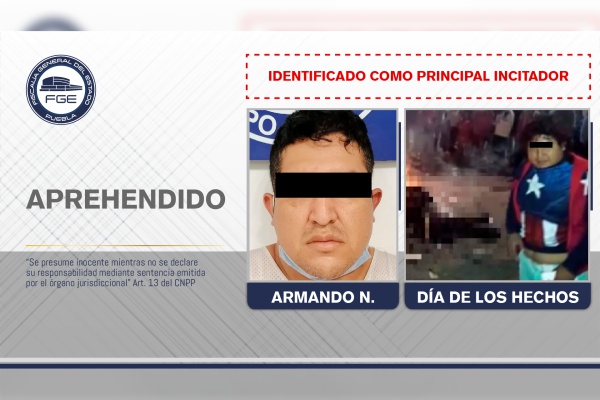 FGE aprehende al principal agresor de los hermanos linchados en Ajalpan
