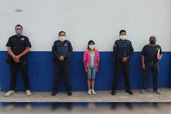 Colabora Policía Municipal en la localización de una menor desparecida