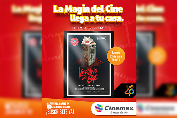 Cinemex presentará “Verano del 84” para disfrutar de #LaMagiaDelCineEnCasa