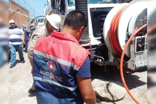Gobierno de Amozoc garantiza servicios públicos y atiende drenajes