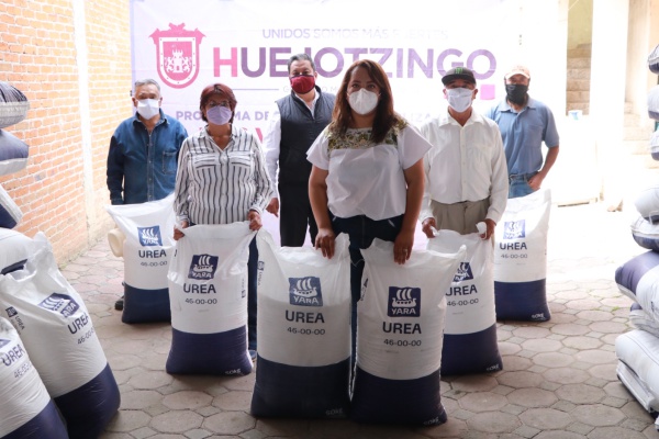 Concluye la sexta entrega de fertilizantes para agricultores de Huejotzingo