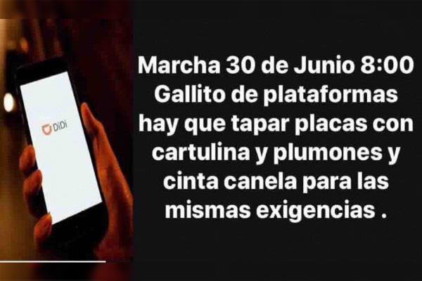 Alistan caravana de Uber, DiDi y Cabify en protesta por asesinato de chofer