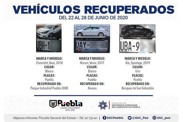 Recupera Policía Municipal 23 vehículos con reporte de robo