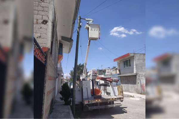 Gobierno de Amozoc garantiza servicio de alumbrado público