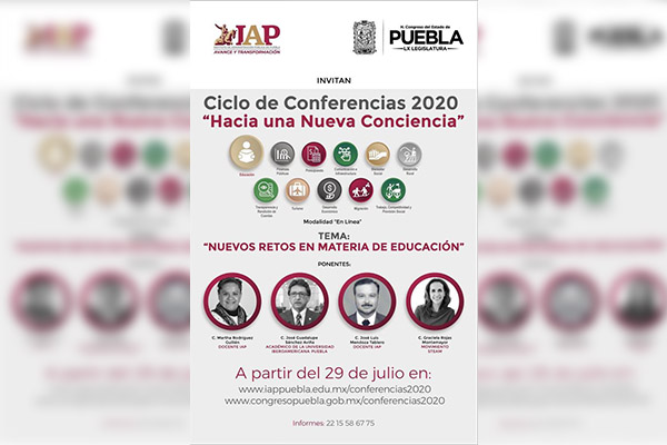 Anuncia LX Legislatura con el IAP, ciclo de conferencias 2020 “Hacia una nueva conciencia”