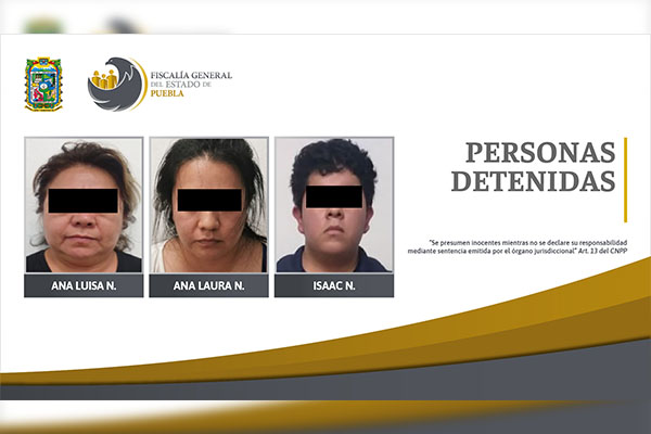 ¡Qué bonita familia! Madre e hijos a la sombra por extorsionadores