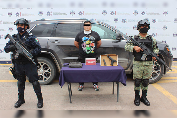 Detienen a sujeto que portaba arma de fuego sin permiso