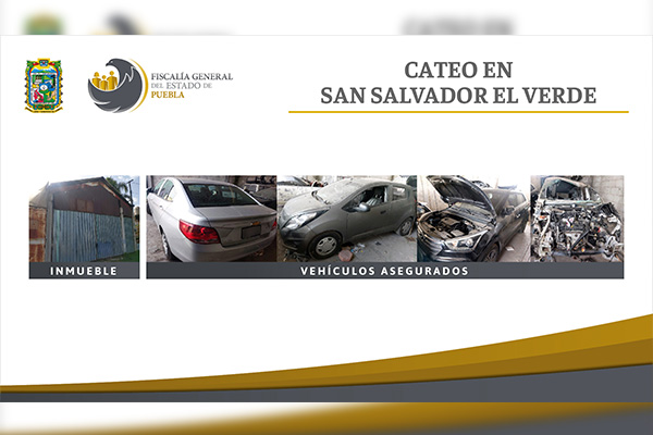 Fiscalía aseguró inmueble con vehículos y autopartes robados