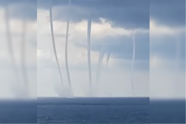 Graban seis trombas marinas en el Golfo de México