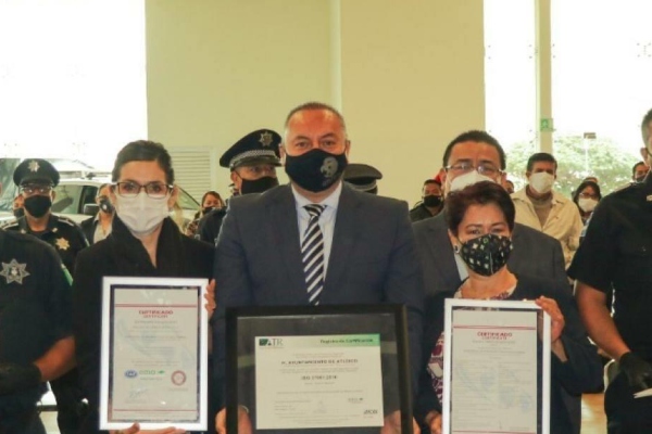 Gobierno de Atlixco recibe certificaciones ISO en Gestión de Calidad y Antisoborno