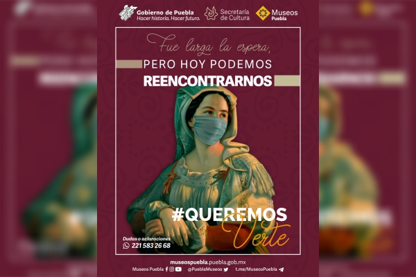Inicia reapertura controlada de museos en Puebla