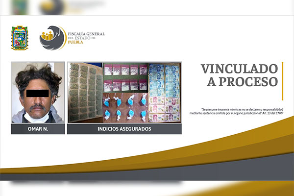Vinculan a proceso a sujeto por narcomenudeo