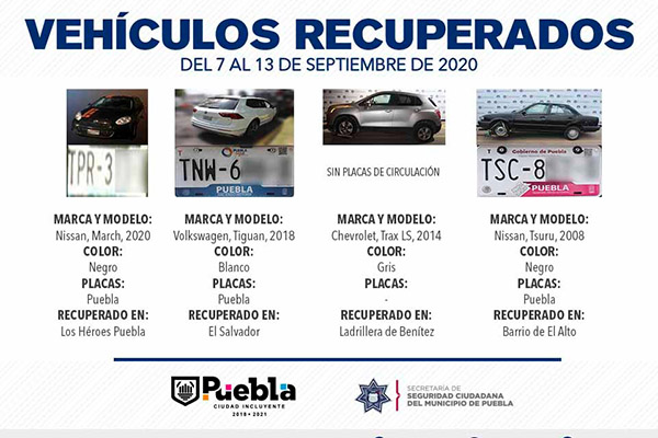 Recupera Policía Municipal ocho vehículos robados