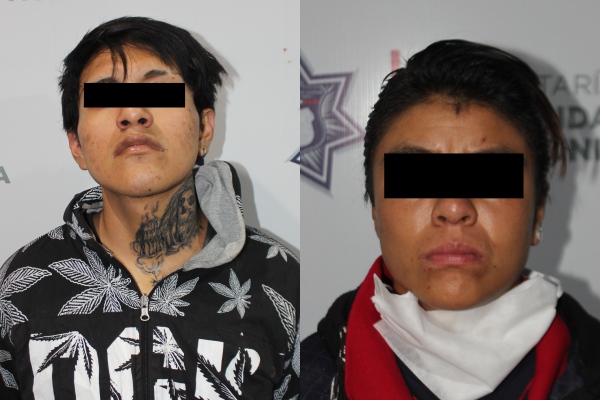 Policía municipal captura a dos narcomenudistas con más de cien dosis de drogas