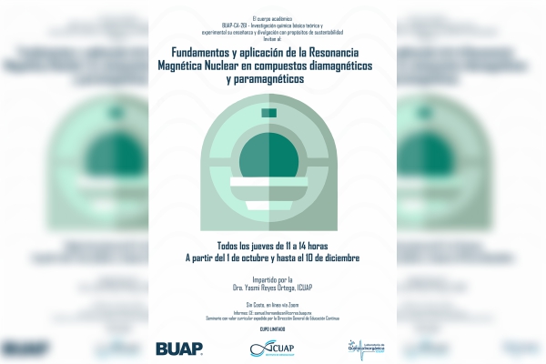 Anuncian Seminario de Resonancia Magnética Nuclear en la BUAP