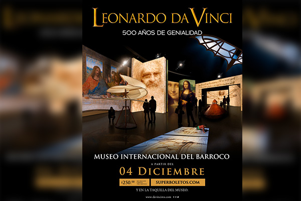 “Leonardo da Vinci- 500 años de genialidad” llega al Museo Internacional del Barroco
