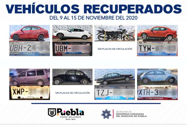 La SSC recupera ocho vehículos más con reporte de robo