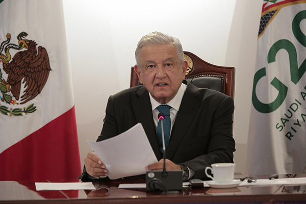 AMLO expone panorama irreal del COVID-19 en el G20