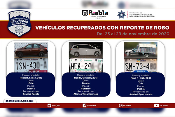 Recupera Policía Municipal 19 vehículos robados