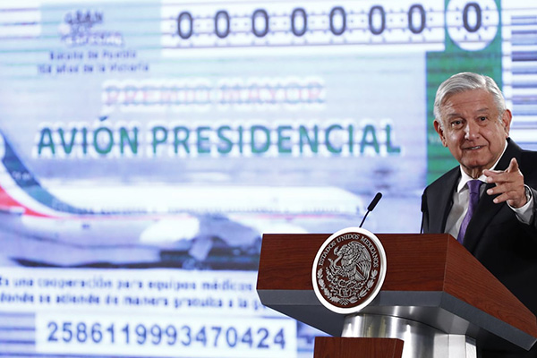 Lotería Nacional reduce el número de cachitos vendidos en la rifa del avión presidencial