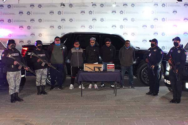 Desarticulan Policía Municipal y GN banda dedicada al robo de transeúnte