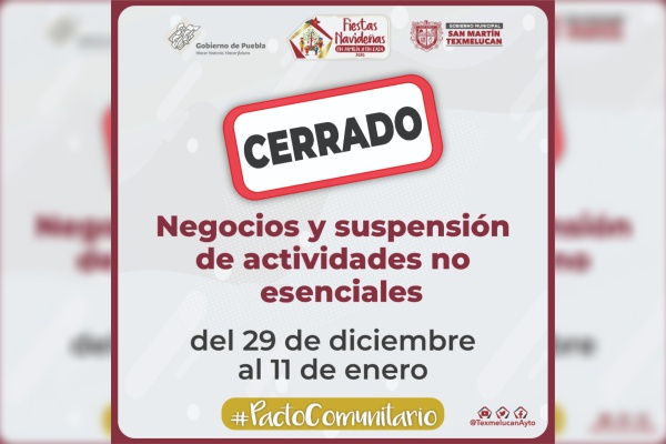 Gobierno de Texmelucan exhorta a acatar nuevas medidas por COVID-19