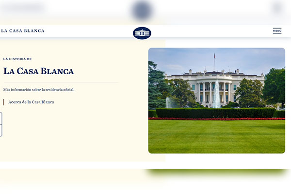 Página web de la Casa Blanca ya muestra contenido en español