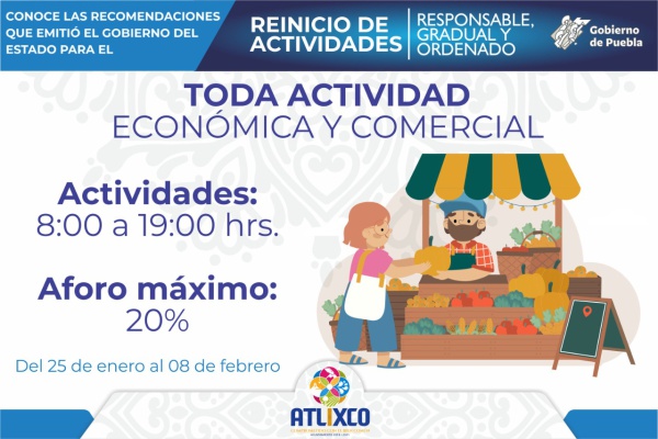 Atlixco seguirá trabajando con las nuevas medidas para la reapertura responsable