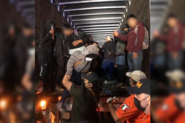 INM localiza a 201 migrantes viajando hacinados en un camión