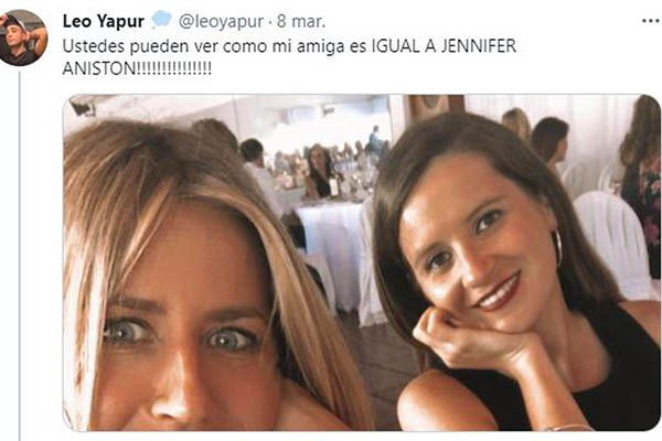 La doble de Jennifer Aniston es argentina, se llama Florencia Trossero