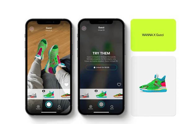 Gucci lanza tenis de 12 dólares completamente virtuales