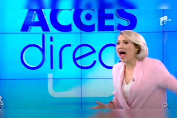 Mujer desnuda ataca en vivo con una piedra a presentadora de televisión